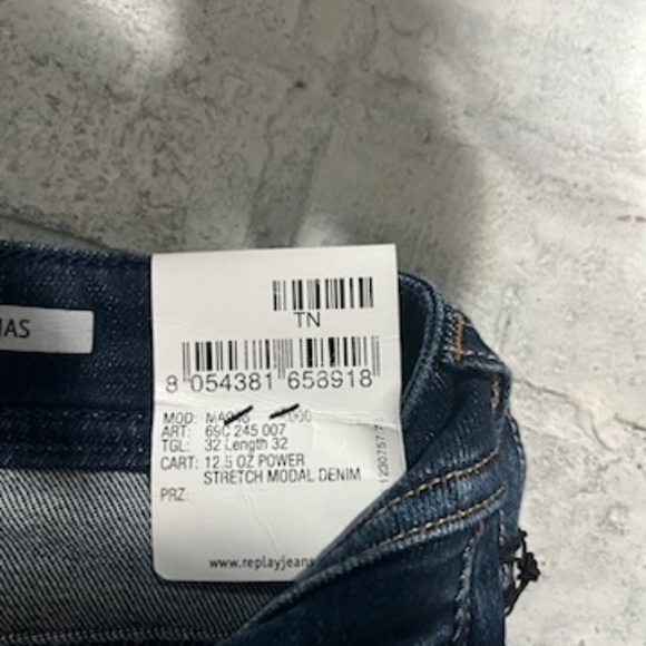 Replay Jeans Men's 32×32 Blue - Picture 4 of 9